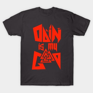 Odin is my God, Red Logo T-Shirt